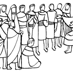 apostles in black and white