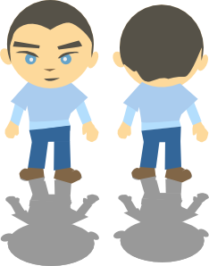 boy with shadow