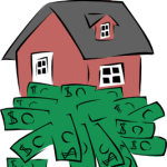 house with dollars