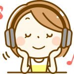 girl with headphones
