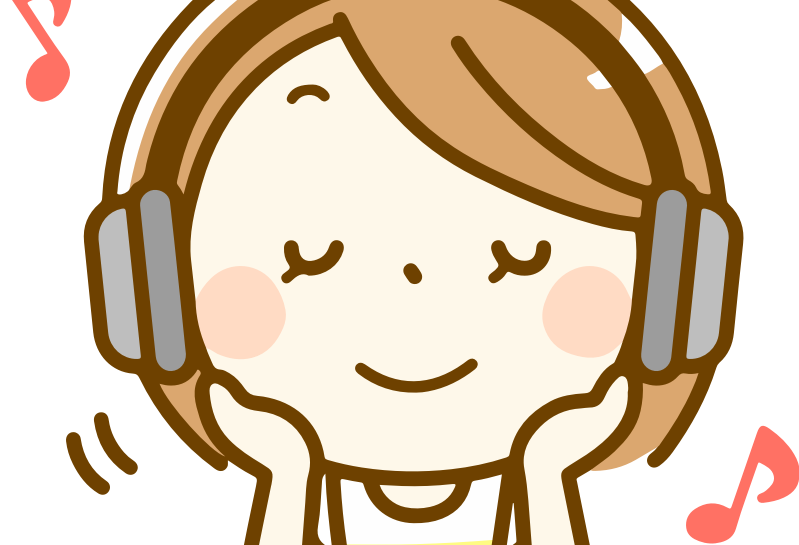 girl with headphones